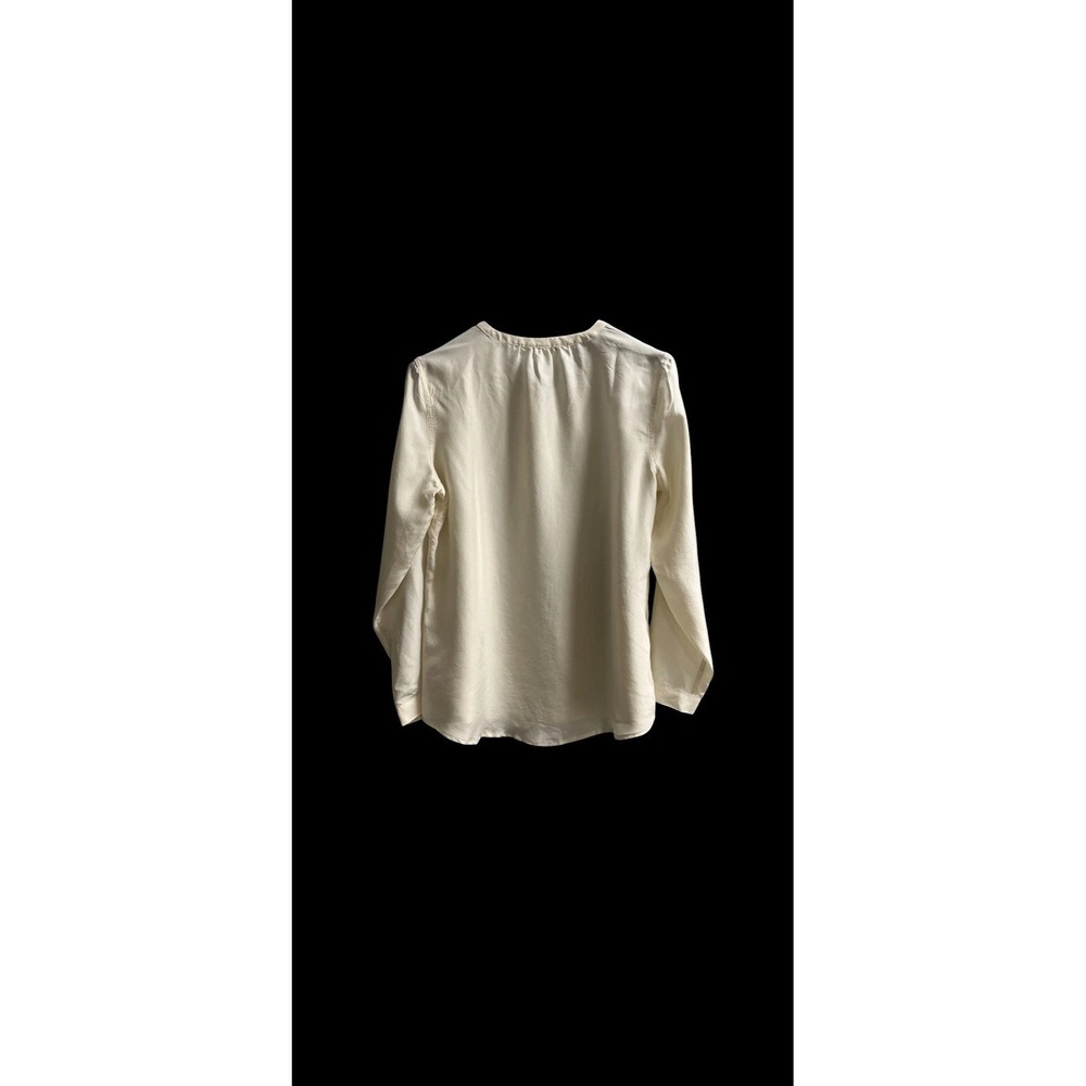 Garnet Hill Top Ivory Silk Blouse V Neck Size 18 Quiet Luxury Capsule‎ Office - Picture 13 of 13